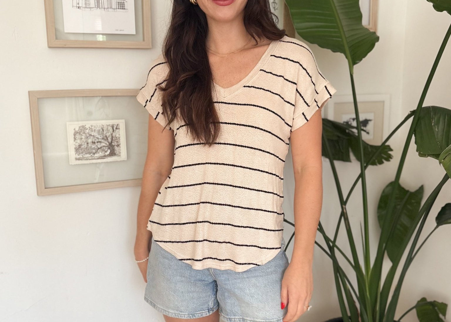 The Blake Casual Beige Top - Love and Lee Apparel