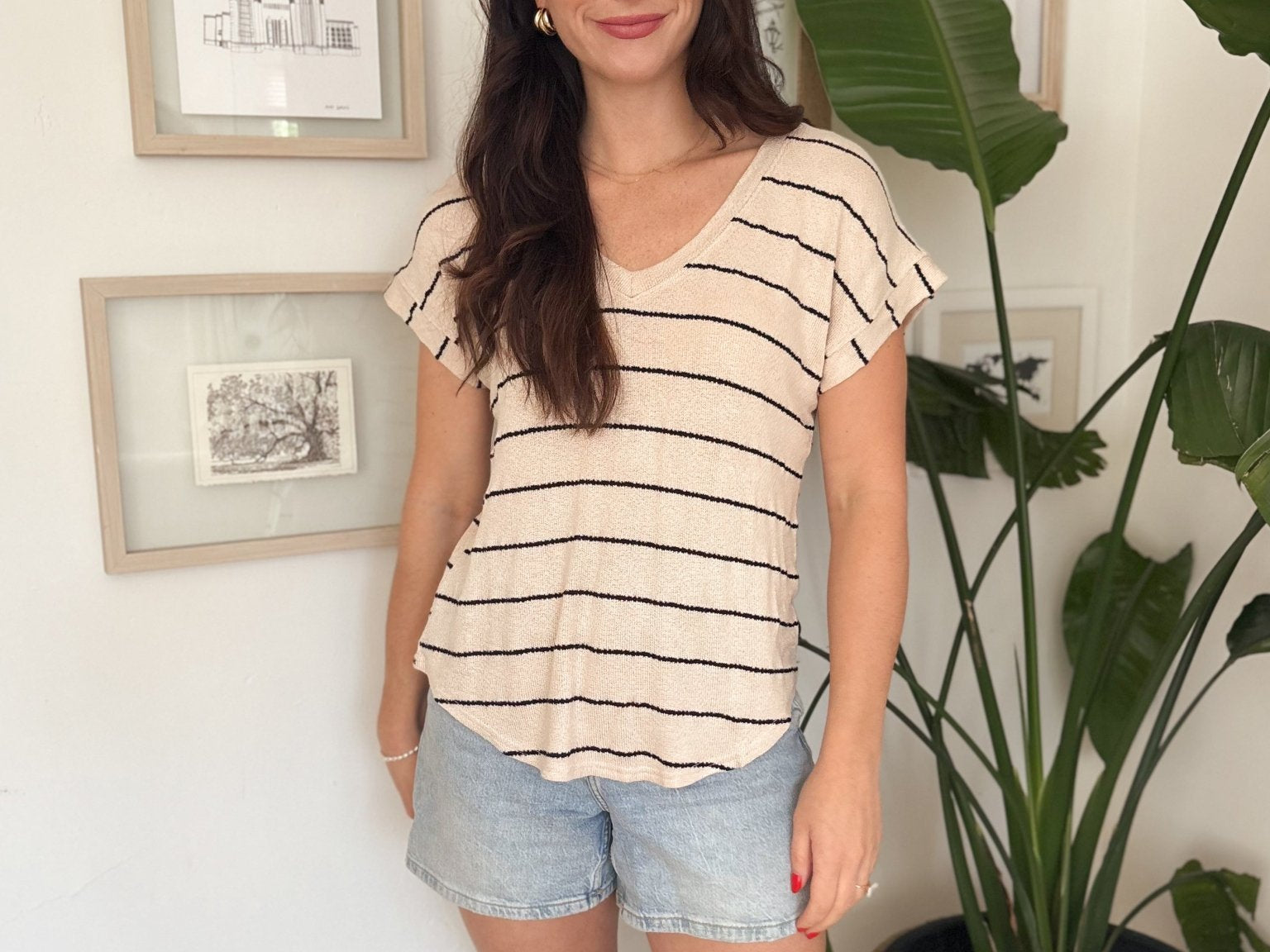 The Blake Casual Beige Top - Love and Lee Apparel