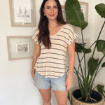 The Blake Casual Beige Top - Love and Lee Apparel