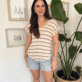 The Blake Casual Beige Top - Love and Lee Apparel
