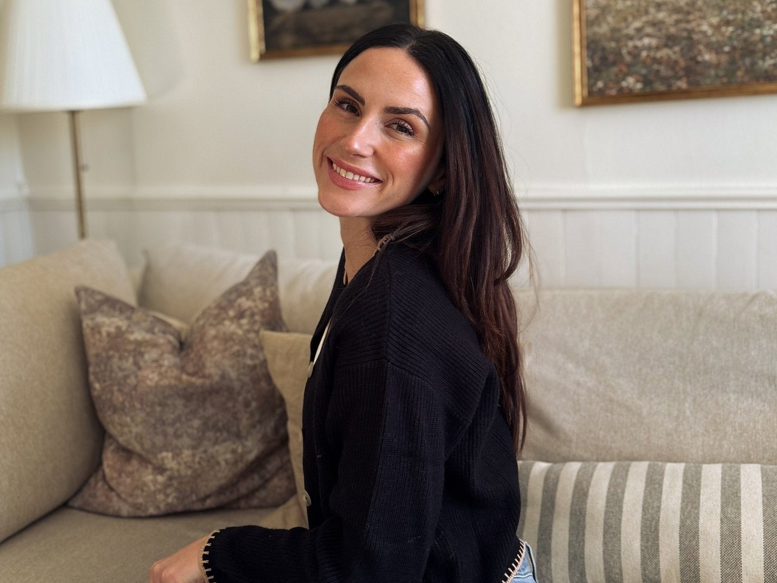 The Eugenie Contrast Stitch Trim Button Down Knit Cardigan - Love and Lee Apparel