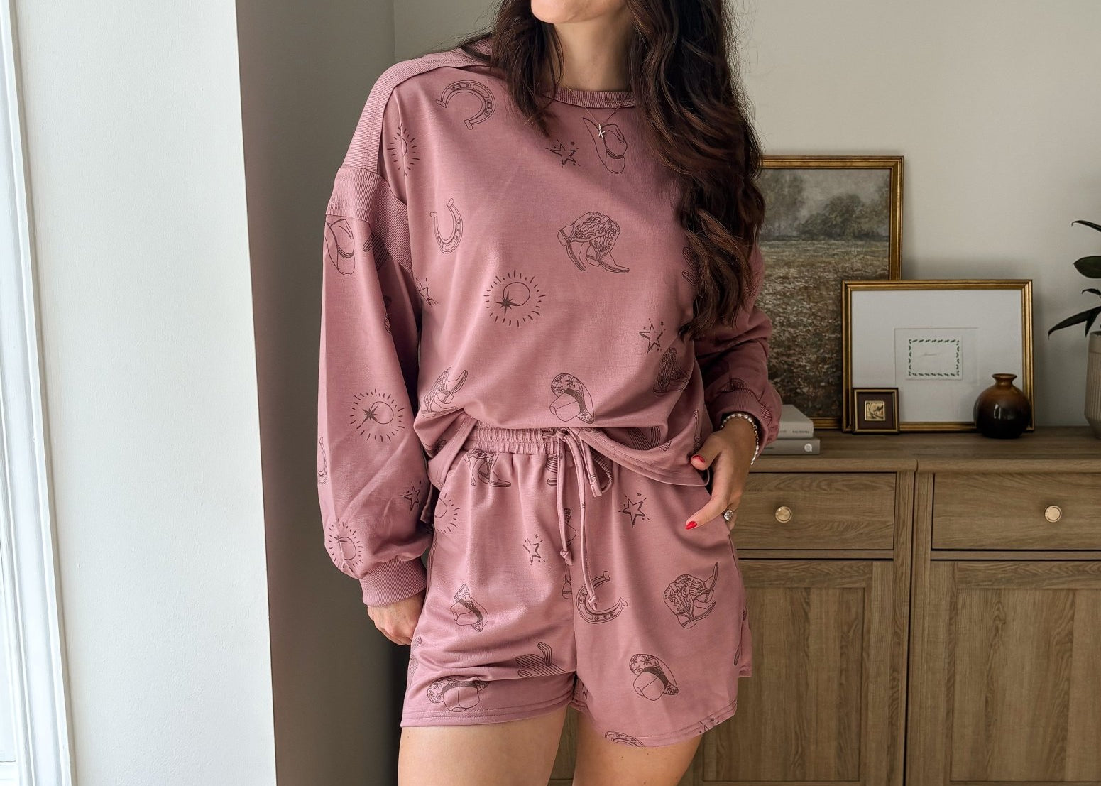 The Last Rodeo Western Print Lounge Set - Love and Lee Apparel