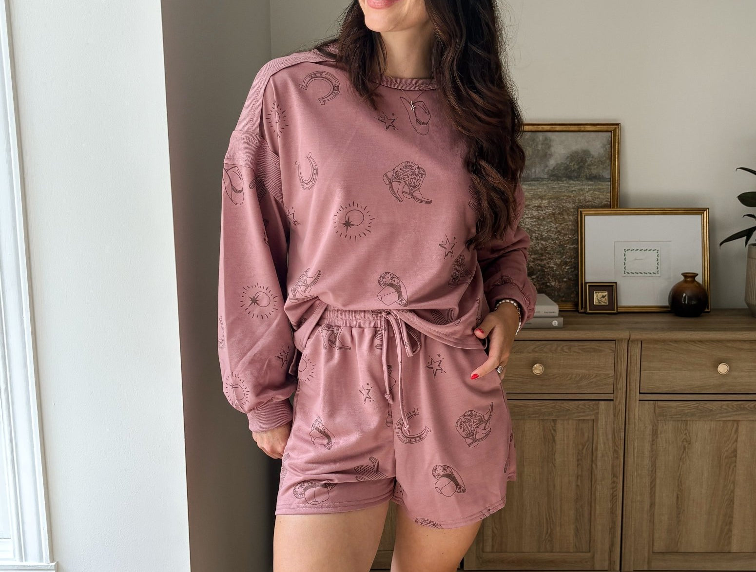 The Last Rodeo Western Print Lounge Set - Love and Lee Apparel