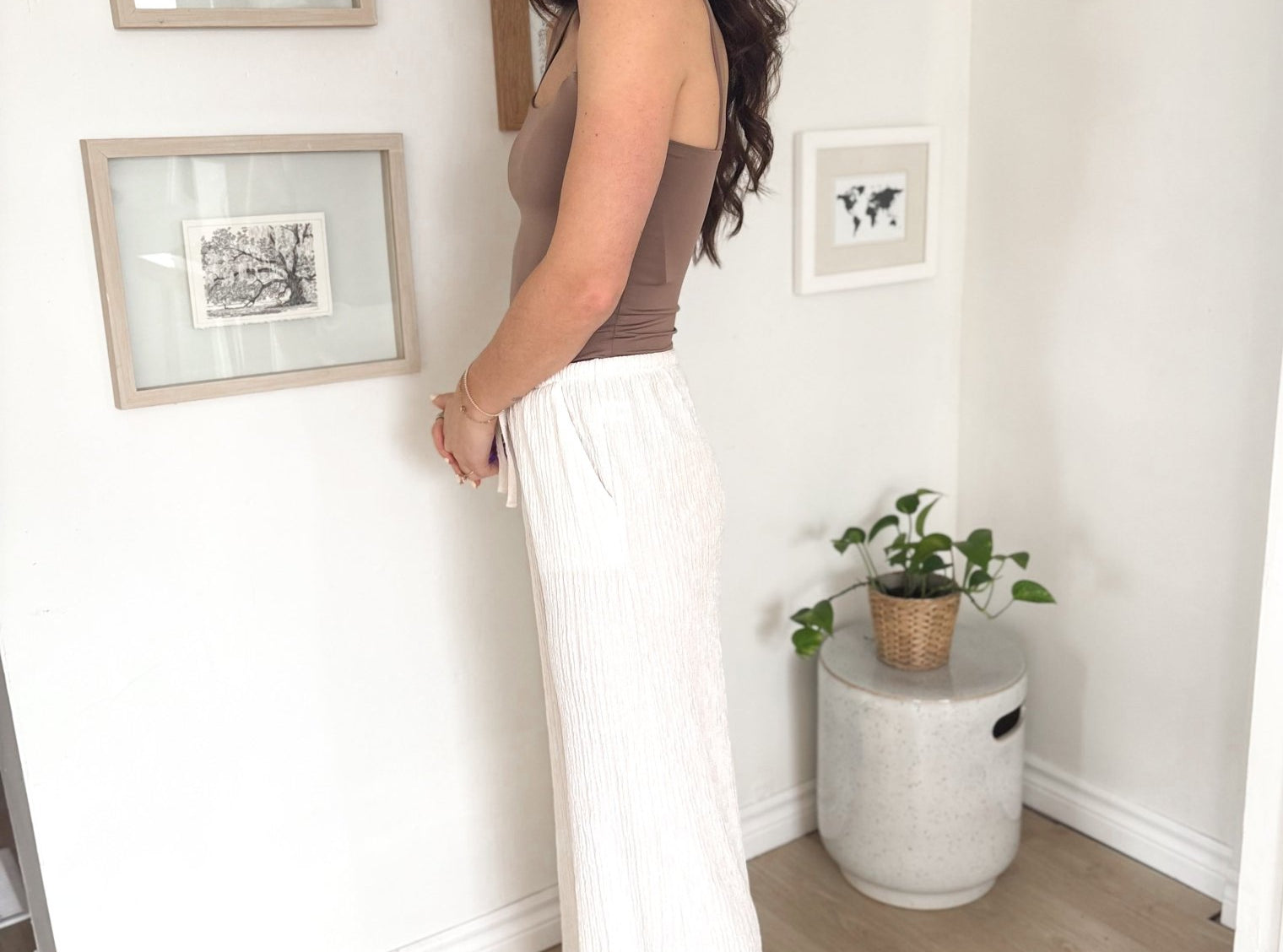 Monaco Palazzo Pants with Stretch Waistband - Love and Lee Apparel