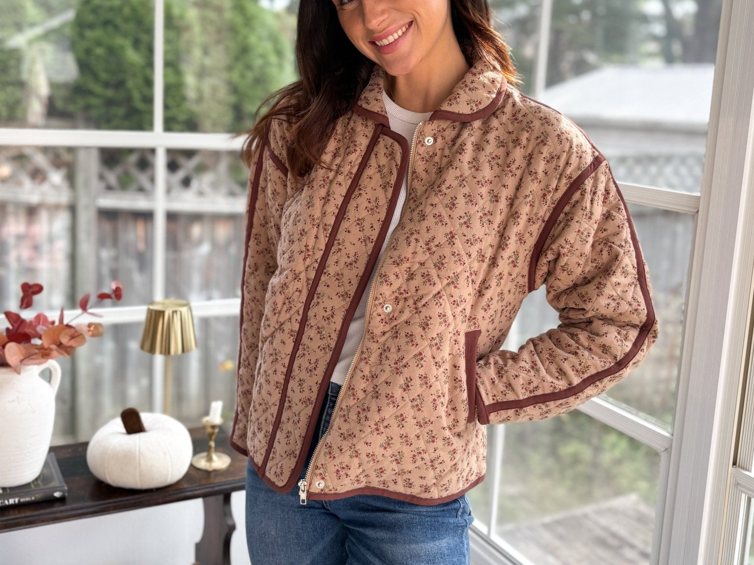 Briarwood Cotton Floral Quilted Jacket - Love and Lee Apparel