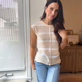The Blayne Striped Lightweight Knit Short Sleeve Top - Love and Lee Apparel