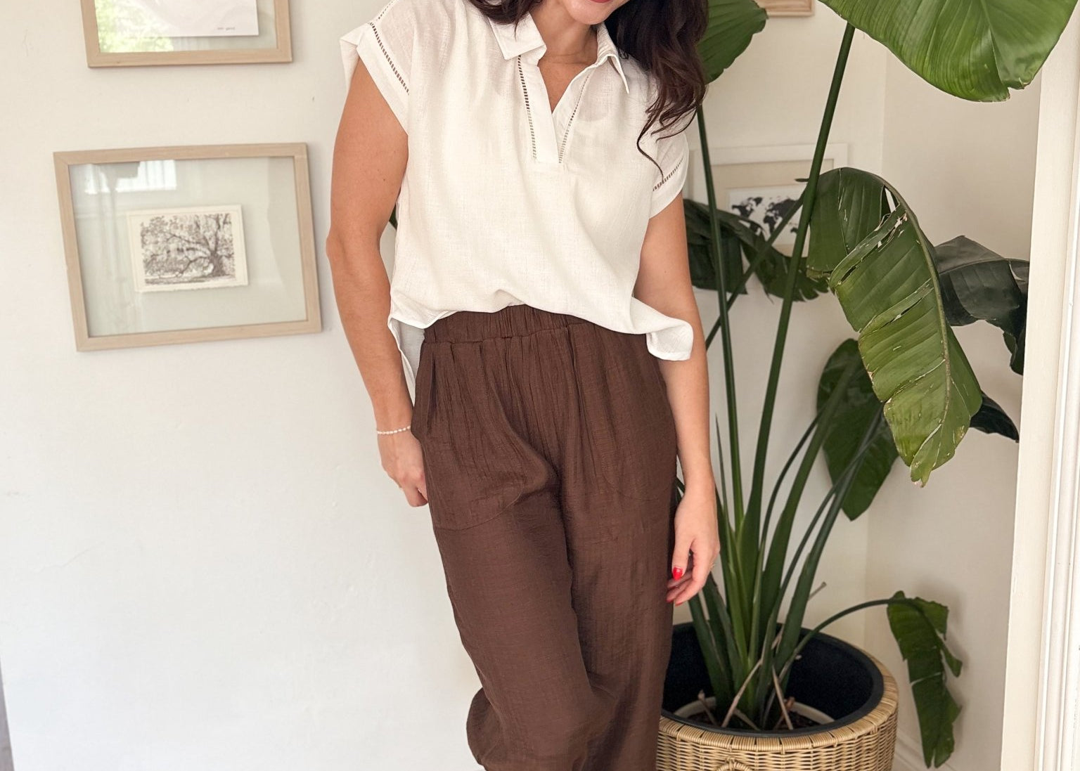 The Lucy Brown Casual Pants - Love and Lee Apparel