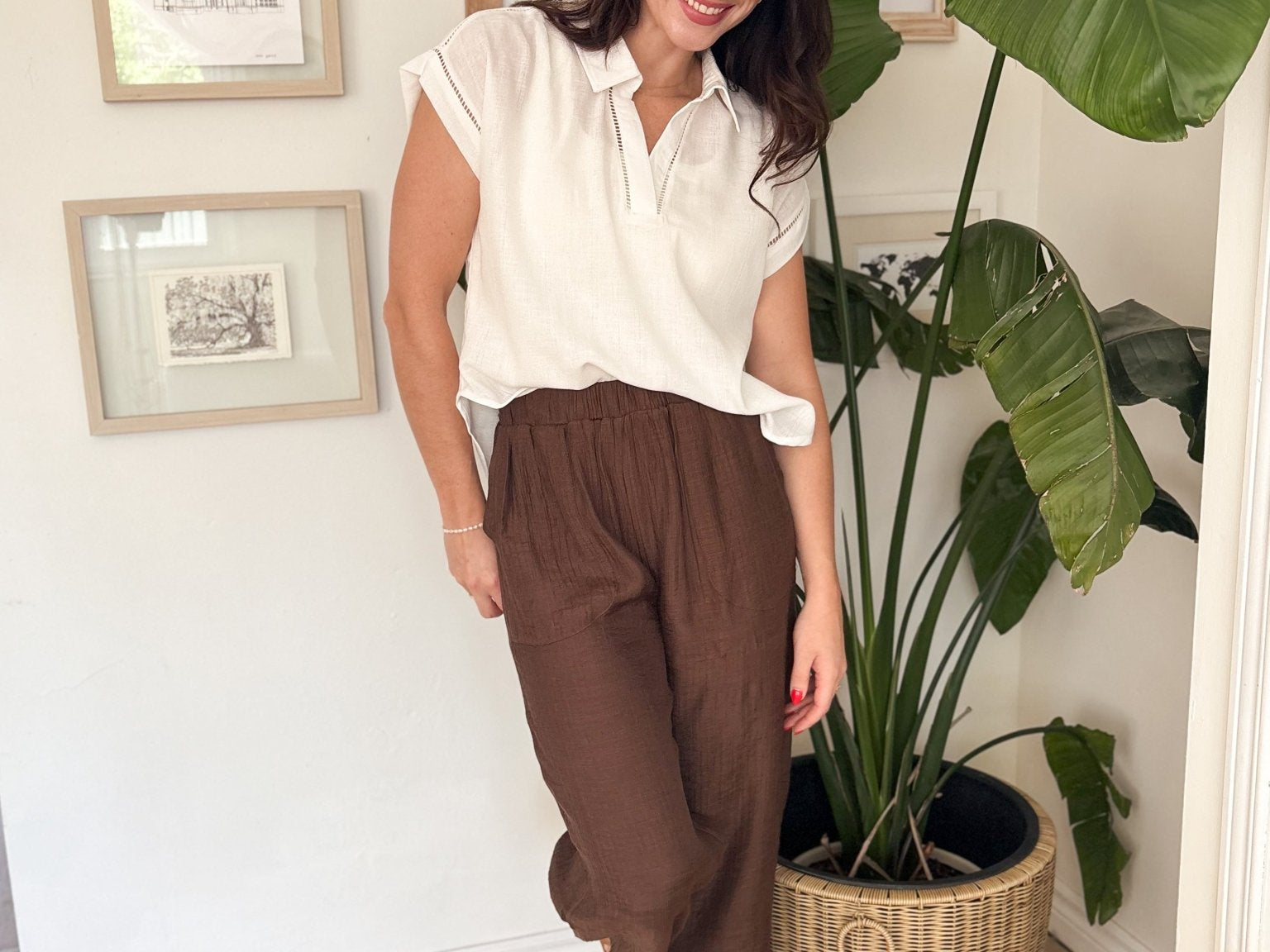 The Lucy Brown Casual Pants - Love and Lee Apparel