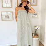 The Isabella White And Green Maxi Dress - Love and Lee Apparel