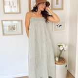 The Isabella White And Green Maxi Dress - Love and Lee Apparel