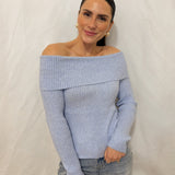 The Katia Long Sleeve Off - Shoulder Knit Sweater - 2 colours available - Love and Lee Apparel