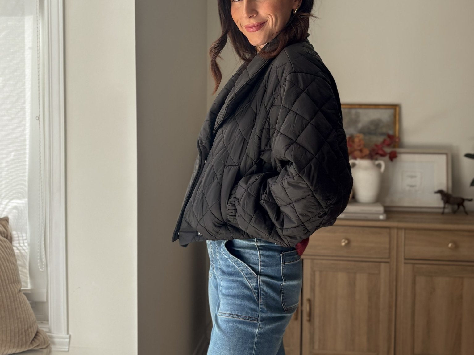 The 'Pumpkin Picking Patch' Quilted Shawl Cropped Puffer Jacket- 2 Colours Available - Love and Lee Apparel