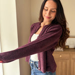 The Maison Merlot Knit Cardigan in Burgundy - Love and Lee Apparel