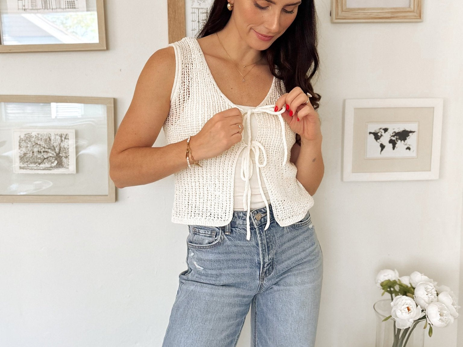 The Khiya Knit Bow Tie Vest - Love and Lee Apparel