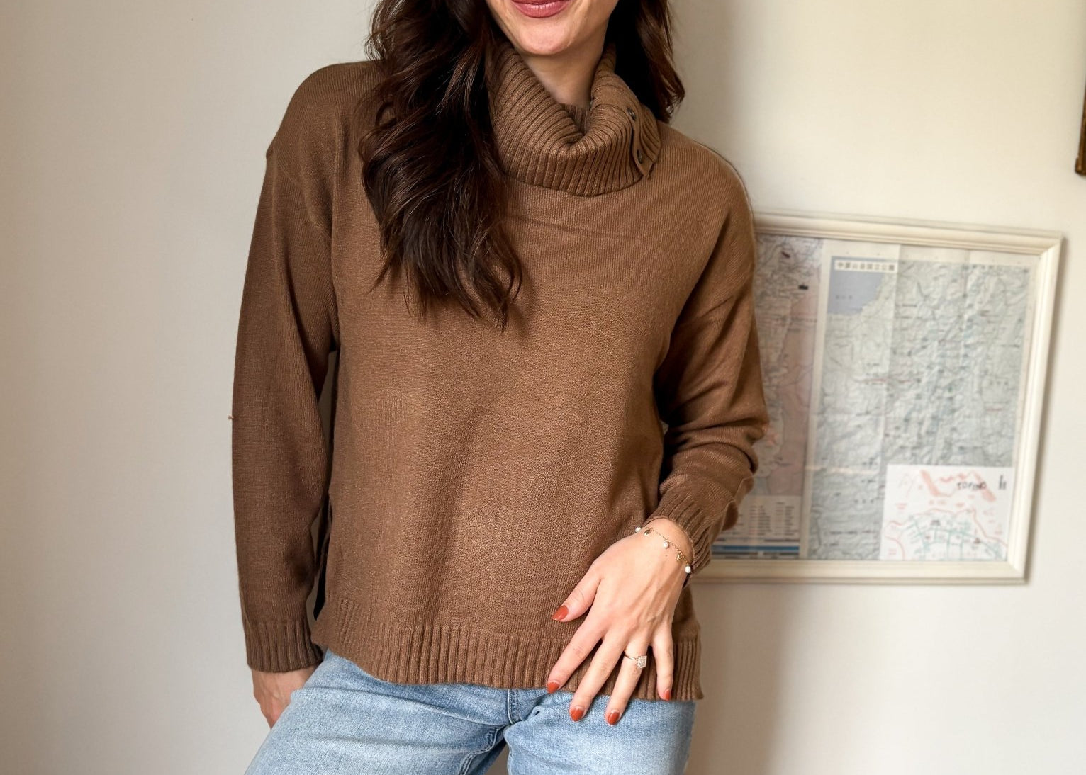 The Jayden Long Sleeve Split Neck Long Sleeve Knit Sweater - Love and Lee Apparel