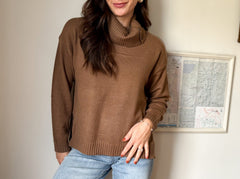 The Jayden Long Sleeve Split Neck Long Sleeve Knit Sweater - Love and Lee Apparel