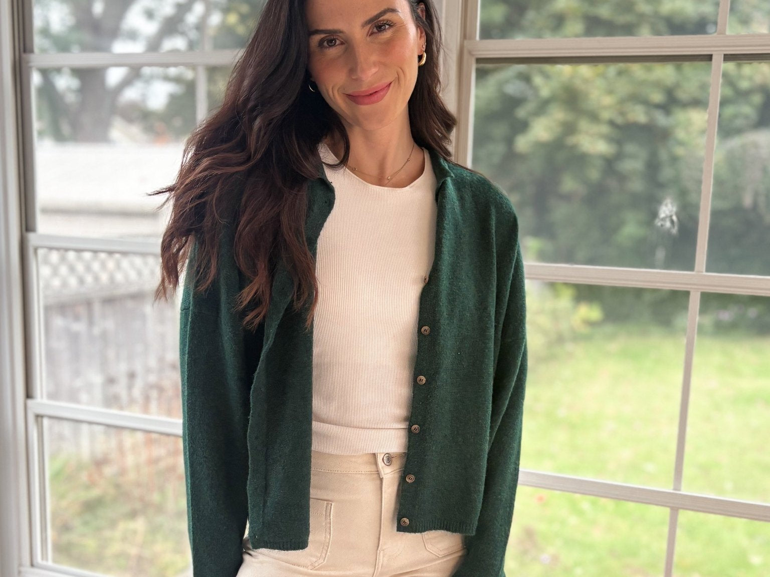 The Pippa Rolled Edge Button Down Cardigan - Love and Lee Apparel