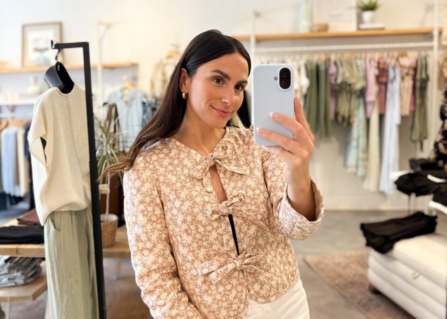 Marla Quilted Floral Shacket - Love and Lee Apparel