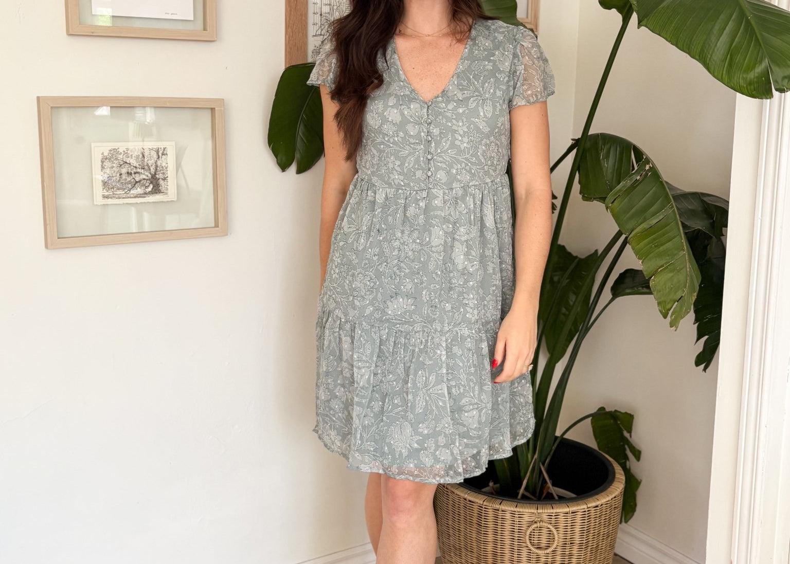 The Emma Blue Swiss Dot Dress - Love and Lee Apparel