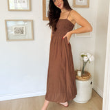 The Hudson Brown Midi Dress - Love and Lee Apparel