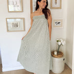 The Isabella White And Green Maxi Dress - Love and Lee Apparel