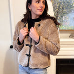 The Trish Crew Neck Teddy Jacket with Toggles - Love and Lee Apparel