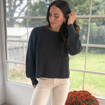 The Autumn Evergreen Raw Edge Cropped Knit Sweater - Love and Lee Apparel