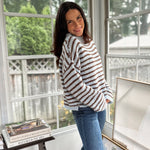 'Cozy Library' Knit Crewneck Sweater - Love and Lee Apparel