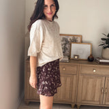 The Wyatt Heathered Crew Neck Half Sleeve Boxy Pullover - Love and Lee Apparel