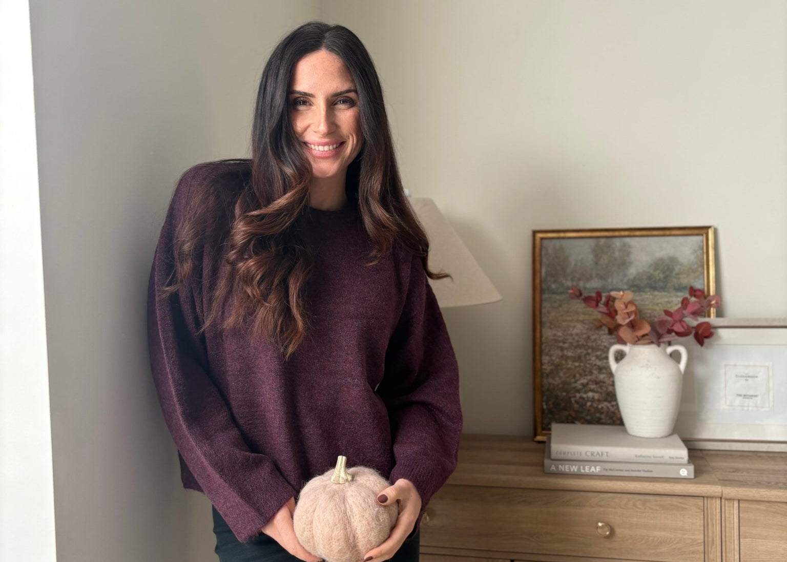The Mauve Wine Long Sleeve O-Neck Pullover Sweater - Love and Lee Apparel