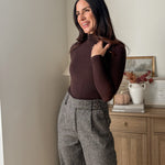 The 'Gathered' Long Sleeve Rolled Neck Top - Love and Lee Apparel