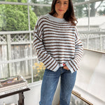 'Cozy Library' Knit Crewneck Sweater - Love and Lee Apparel