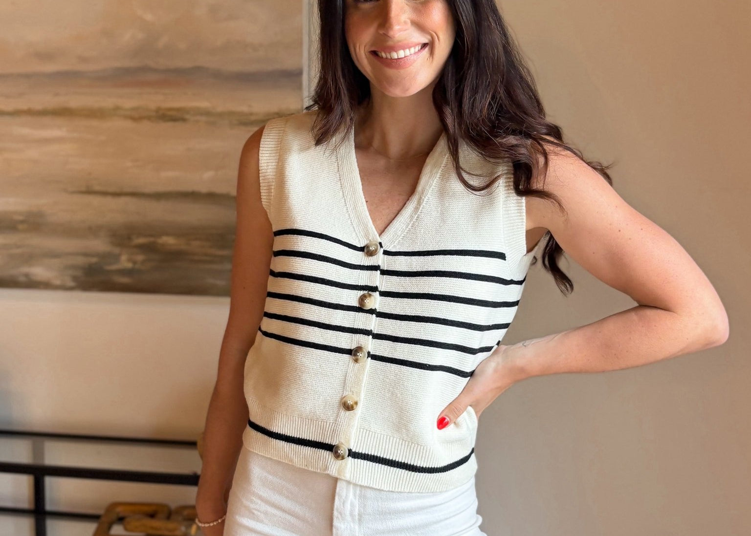 The Harbour Button Up Vest - Love and Lee Apparel