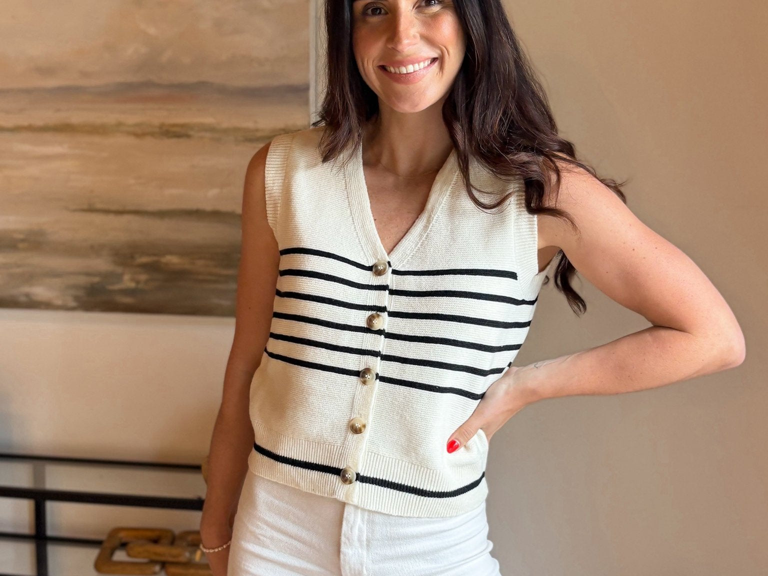 The Harbour Button Up Vest - Love and Lee Apparel