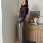 The 'Tweed & Pine' High Waisted Pleated Wide Leg Wool Blend Trousers - Love and Lee Apparel