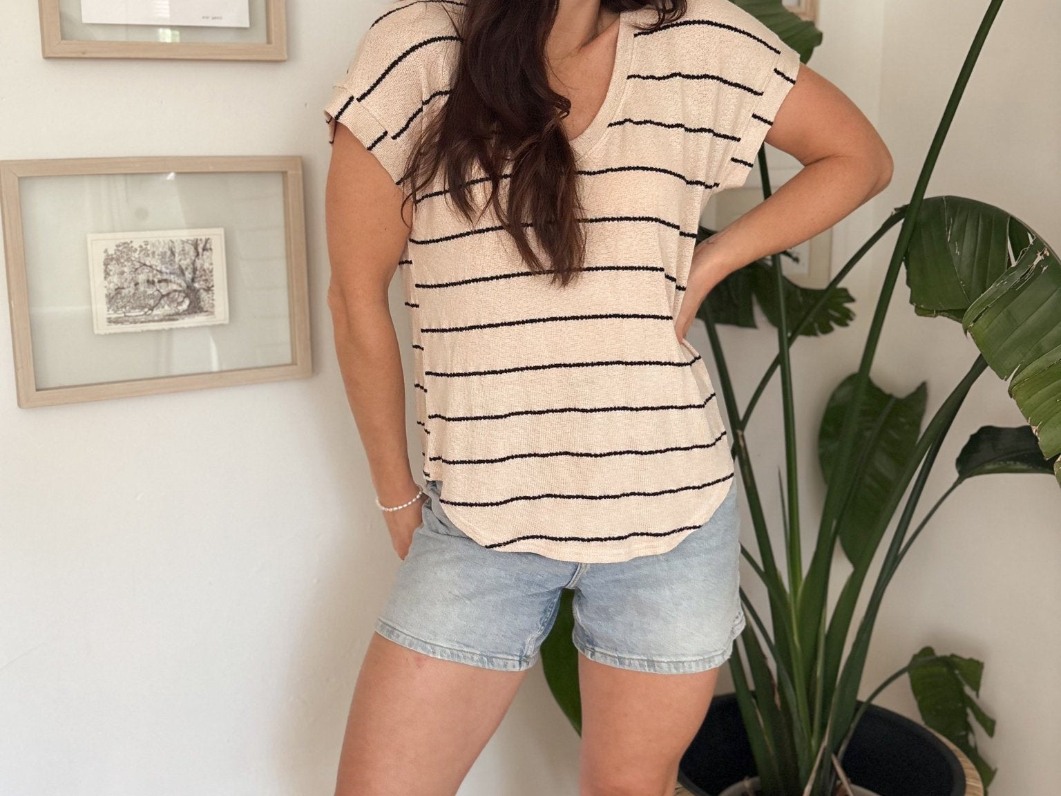The Blake Casual Beige Top - Love and Lee Apparel