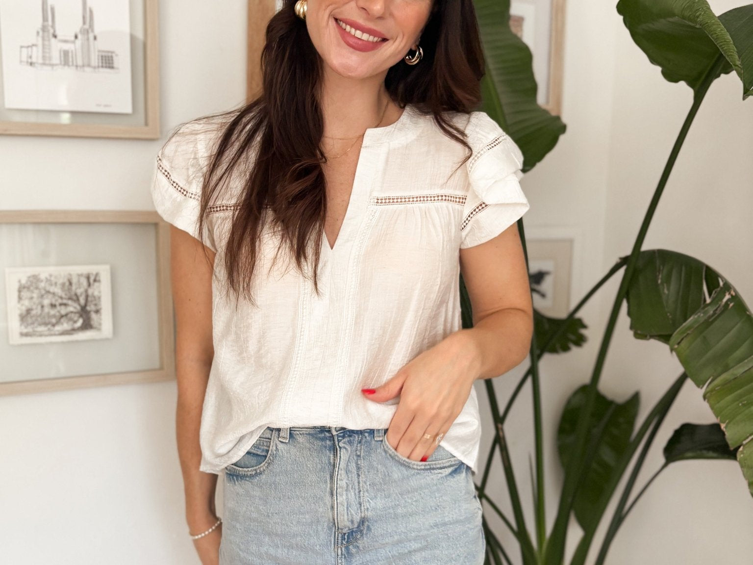 The Clara White Blouse - Love and Lee Apparel