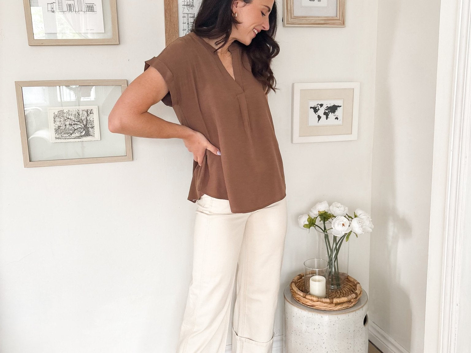 Frankie Short Sleeve Blouse - Love and Lee Apparel