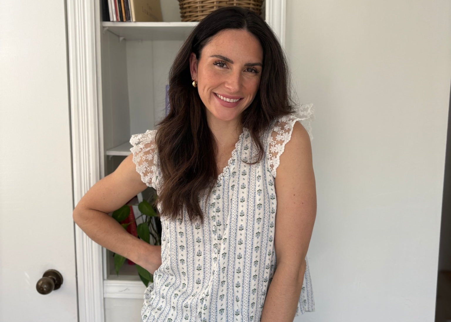 Mimi Floral Blouse with Lace - Love and Lee Apparel