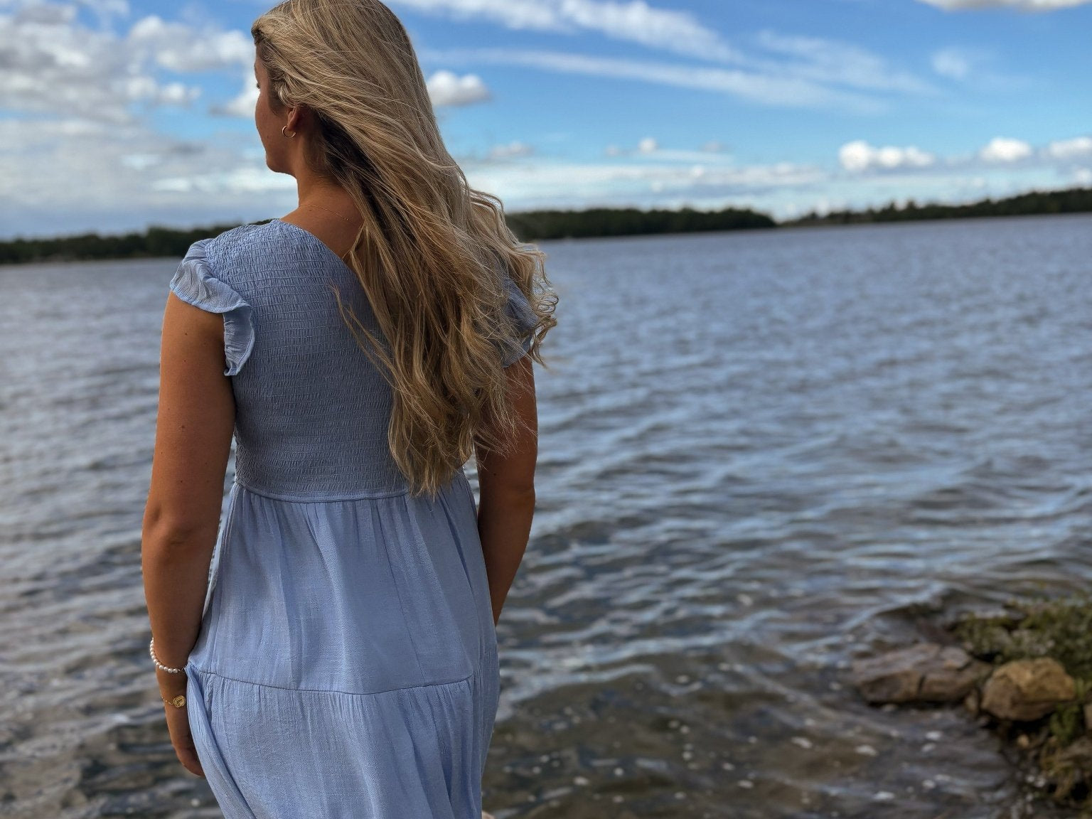 Bayside Smocked Midi Dress - Love and Lee Apparel