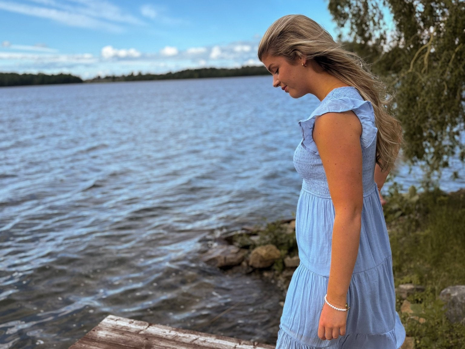 Bayside Smocked Midi Dress - Love and Lee Apparel