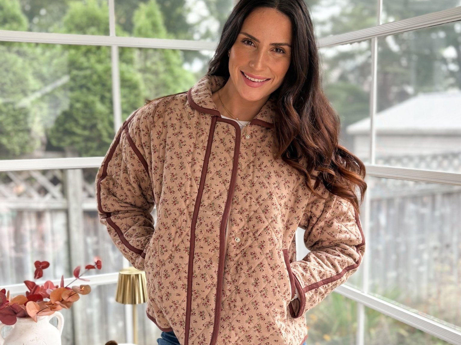 Briarwood Cotton Floral Quilted Jacket - Love and Lee Apparel
