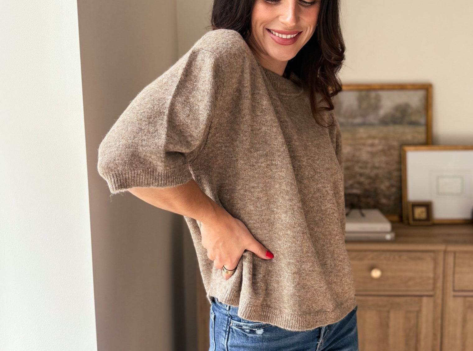 The Cellar Door Crew Neck Half Sleeve Pullover Sweater - Love and Lee Apparel