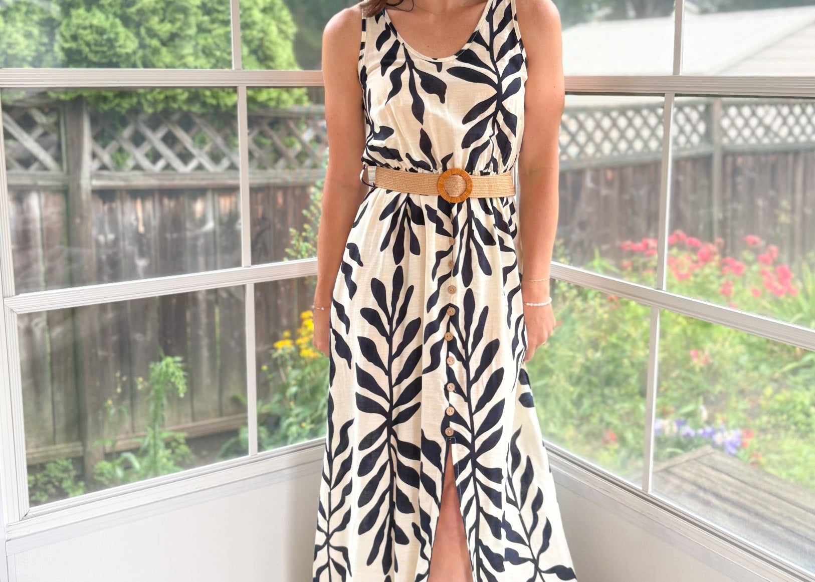 Ophelia Sleeveless Belted Midi Dress - Love and Lee Apparel