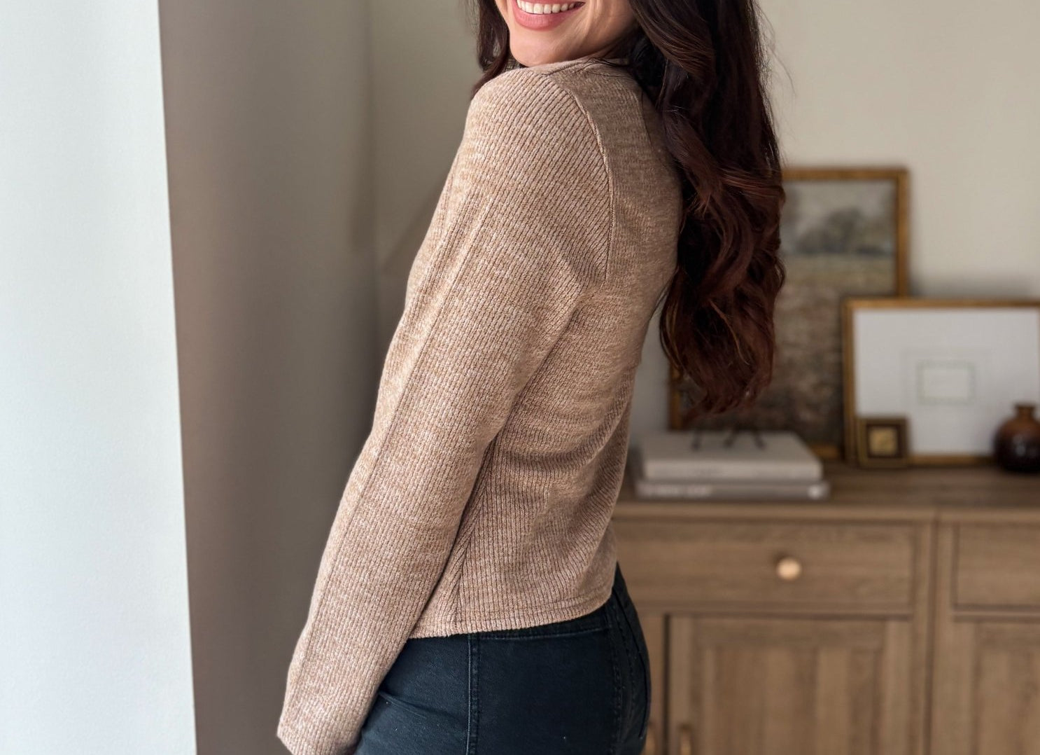 The Heritage Estate Ribbed V-Neck Cardigan in Mocha - Love and Lee Apparel