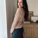 The Heritage Estate Ribbed V-Neck Cardigan in Mocha - Love and Lee Apparel