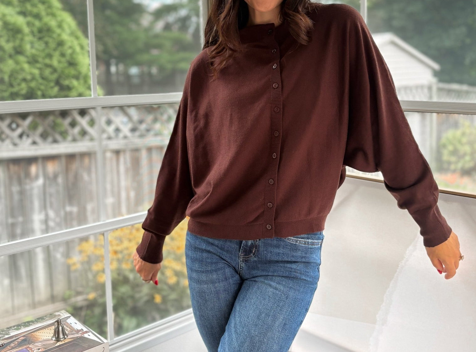 'Alumni Academy' Boat Neck Button Down Knit Cardigan Sweater - Love and Lee Apparel