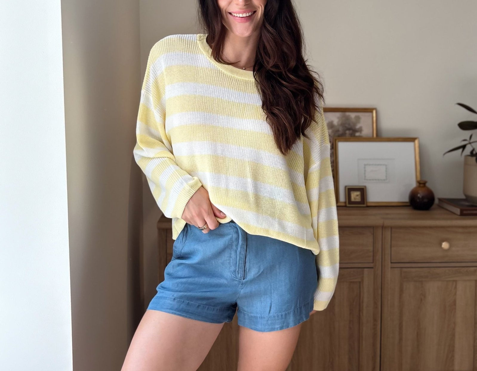 The Vicky Stripe Long Sleeve Cozy Knit Top - Love and Lee Apparel