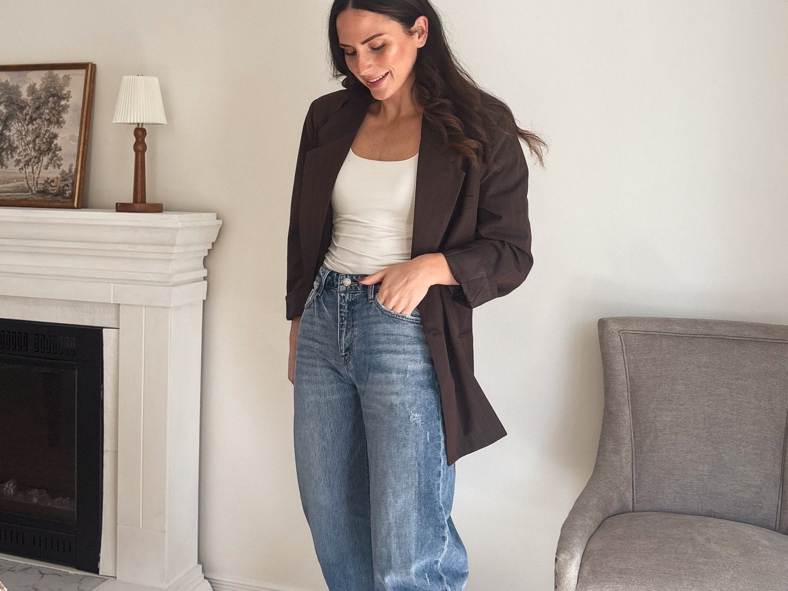 The '9 to Thrive' Long Sleeve Pinstripe Blazer - Love and Lee Apparel