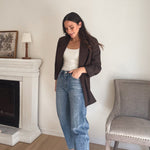 The '9 to Thrive' Long Sleeve Pinstripe Blazer - Love and Lee Apparel